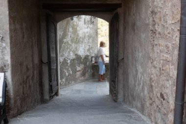 Toskana 'daki Capalbio köyü. Yüksek kalite fotoğraf