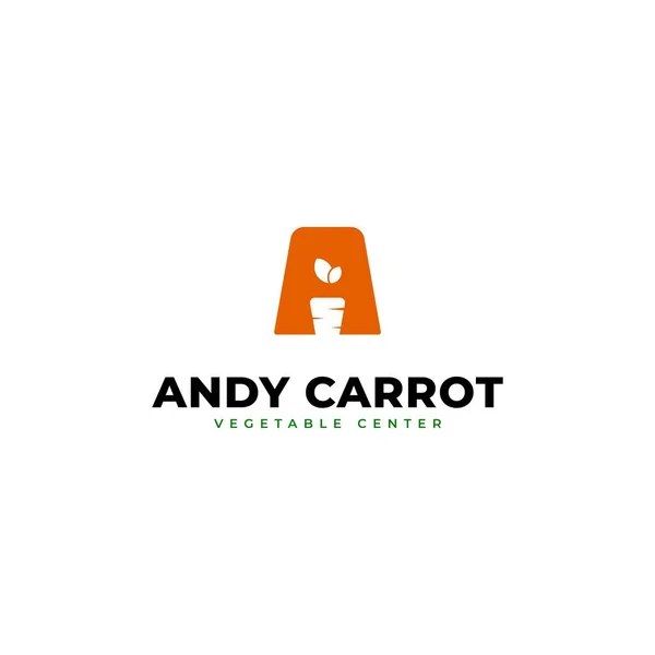 A letter logo vector. A Letter logo with a carrot illustration. Carrot logo design. Vector format.