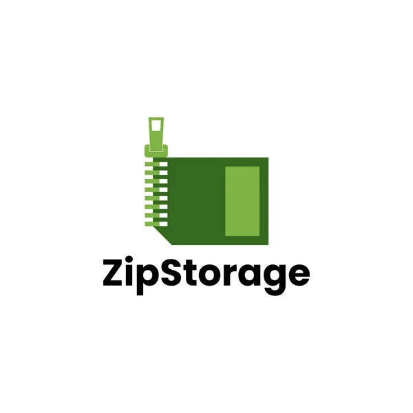 Zipper and memory card illustration logo design. Simple logo design for zipper storage.