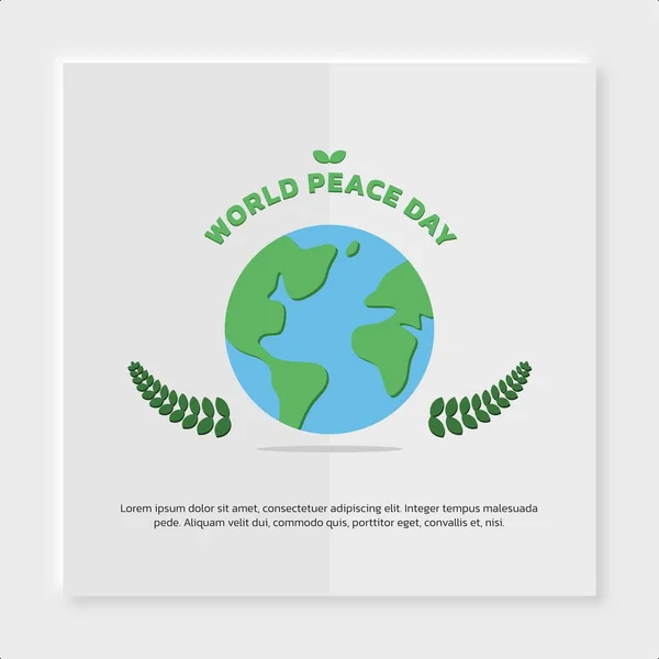 Uluslararası Barış Günü poster tasarımı. Sosyal medya afiş şablonları. Vektör biçimi.