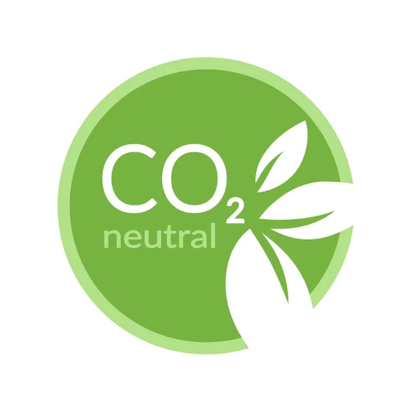 CO2 neutral stamp - carbon emissions free — Stock Vector