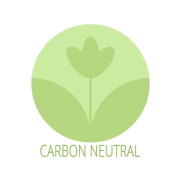 Karbon nötr etiket, imza — Stok Vektör