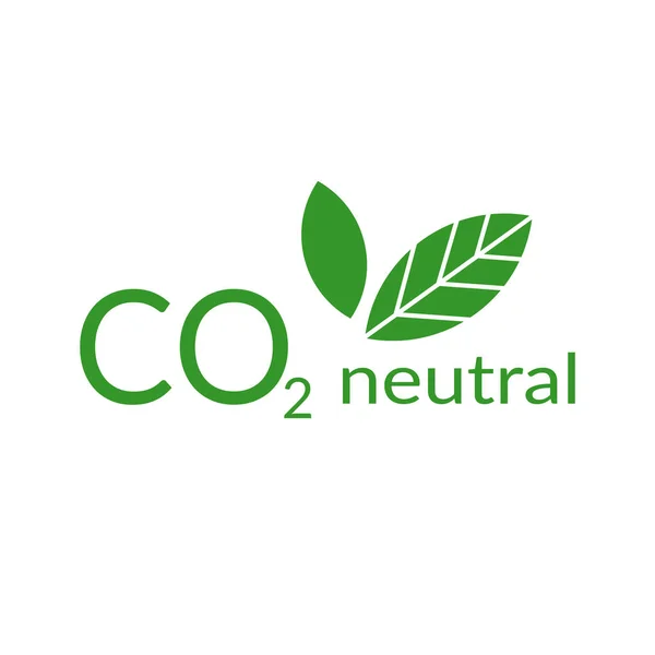 CO2 nötr damga, etiket — Stok Vektör