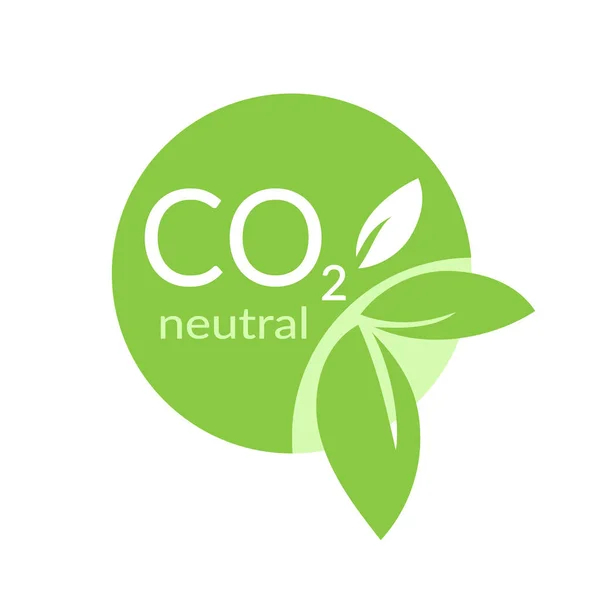 Timbro CO2 neutro, etichetta — Vettoriale Stock