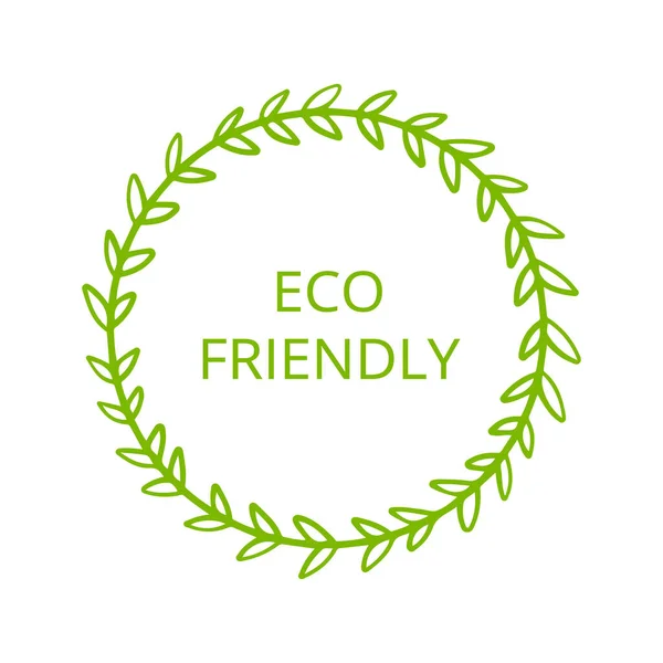Ekolojik ikon. Eko-dost etiketi. Vektör tasarımı — Stok Vektör