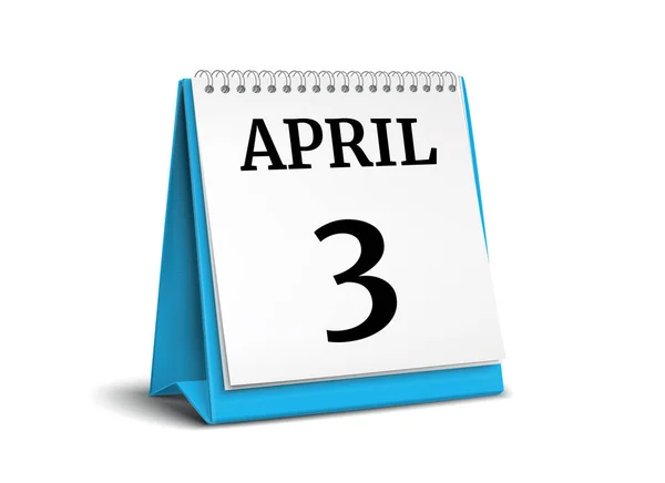 April Calendar White Background Illustration — Stock Photo, Image