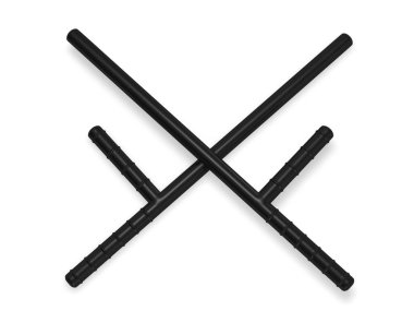 Çapraz polis kauçuk sopaları 3D görüntüleme