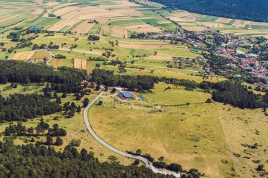 Landscape view from top of Hohe Wand mountain. Austria Vienna, 08 2022