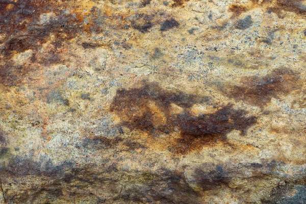 具有裂缝和笔划的天然褐色石头的质感 具有不规则特征的天然石头 考古标本 鹅卵石的背景 — 图库照片