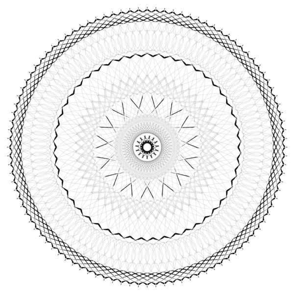 Mandala Zbarvení Obrázek Bílé Stránce — Stock fotografie