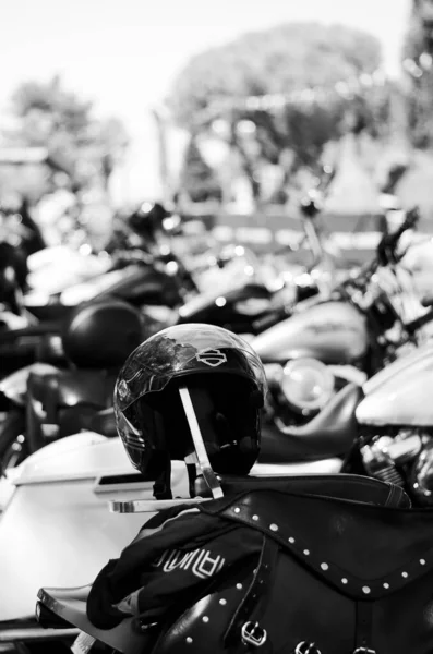 Portoroz Slowenien 2022 Coole Biker Harley Davidson Festival Ausstellung Chrom — Stockfoto