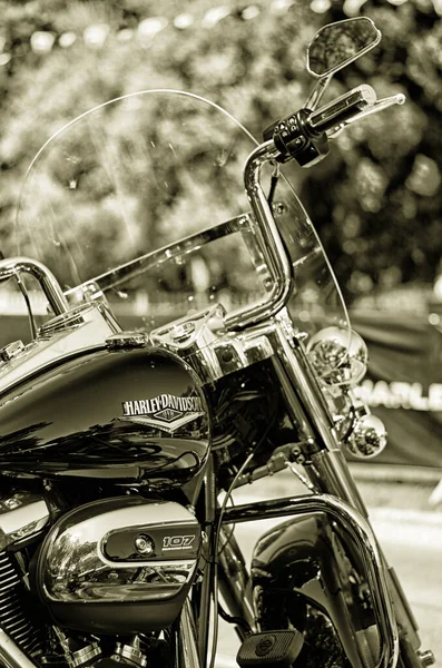 Portoroz Slovenya 2022 Havalı Motorcular Harley Davidson Festivali Sergi Krom — Stok fotoğraf