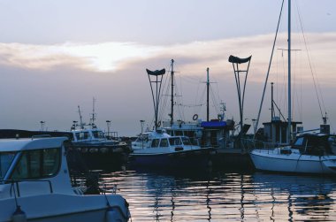 Koper, Slovenya. 05.06.2022 tekne marinada. Adriyatik Denizi. Yaz tatili. Koper. Slovenya