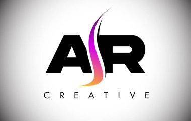 AR Letter Logo Tasarımı Yaratıcı Shoosh ve Modern Görünümlü