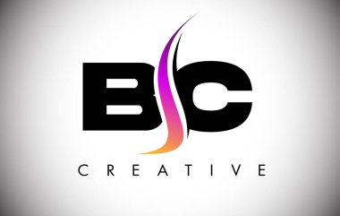 BC Harf Logosu Yaratıcı Shoosh ve Modern Görünümlü Tasarım
