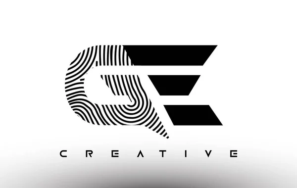Отпечаток Пальца Zebra Письмо Логотип Логотип Отпечатками Пальцев Creative Icon — стоковый вектор