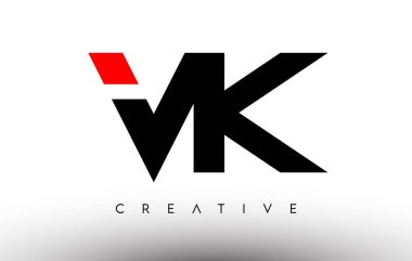VK Yaratıcı Modern Harf Logosu Tasarımı. VK Simge Harfleri Logo Vektörü