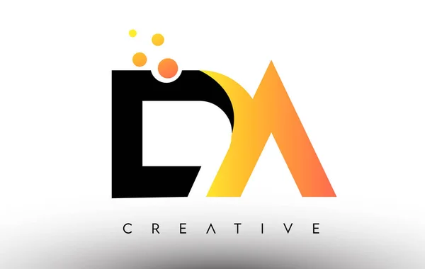 Μαύρο Πορτοκαλί Γράμμα Σχεδιασμός Λογότυπο Εικονίδιο Dots Και Φυσαλίδες Λογότυπο — Διανυσματικό Αρχείο