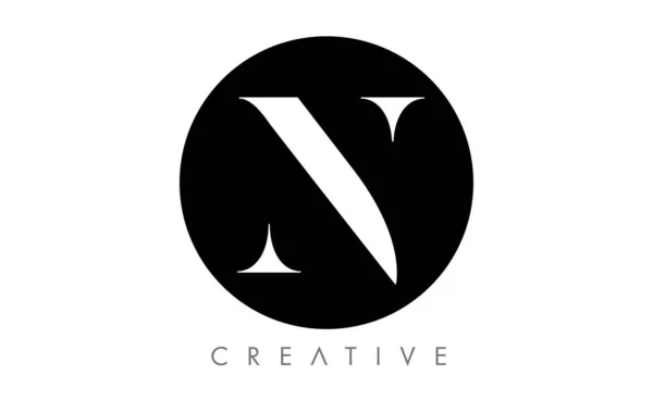 Serif Letter Logo Minimalist Design Black White Vector — стоковый вектор