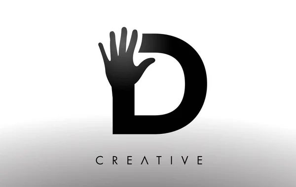 Λογότυπο Letter Χέρι Silhouette Εικονογράφηση Διάνυσμα Γράμμα Γραφικού Συμβόλου Δημιουργικού — Διανυσματικό Αρχείο