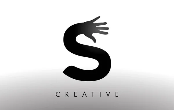 Logo Hand Silhouette Vector Icon Illustration 창의적 — 스톡 벡터