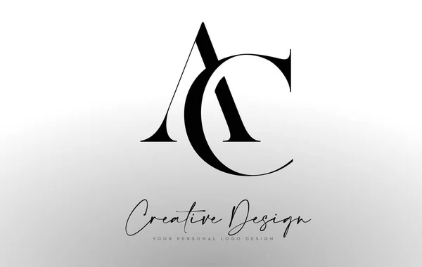 Icono Diseño Del Logotipo Letter Con Serif Font Ilustración Vectorial — Vector de stock