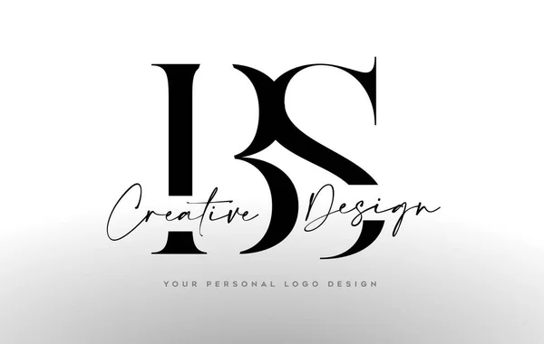 Lettera Logo Design Icona Con Carattere Serif United Creative Letters — Vettoriale Stock