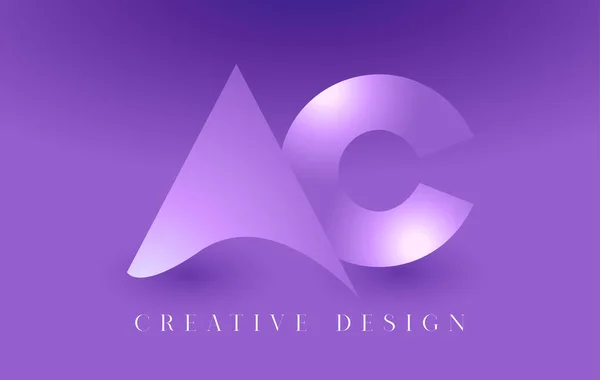 Acロゴレター デザインコンセプト トレンドスタイルのミニマリストレター — ストックベクタ