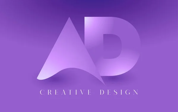 带有趋势风格的抽象最小化字母的Ad标志字母设计概念 — 图库矢量图片