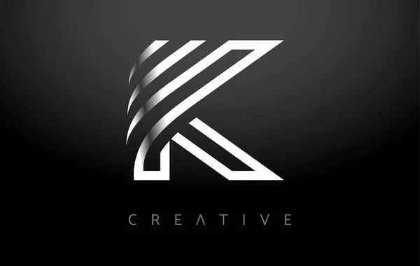Logo Letter Icon Monograma Design Letras Com Monograma Linha Branca — Vetor de Stock