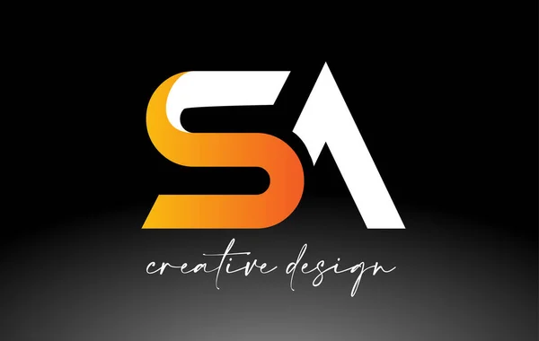 Letter Logo Mit Weißen Goldenen Farben Und Minimalistischem Design Icon — Stockvektor