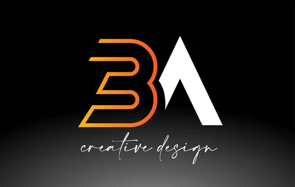 Logotipo Carta Con Colores Dorados Blancos Diseño Minimalista Icono Vector — Vector de stock