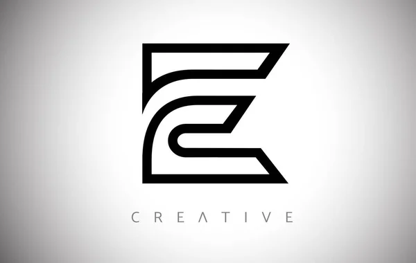 Γραμμές Γράμμα Μονόγραμμα Εικονίδιο Creative Modern Trendy Look Vector — Διανυσματικό Αρχείο