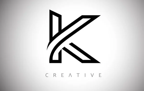 Lines Letter Logo Monogram Icon Creative Modern Trendy Look Vector — Stock Vector