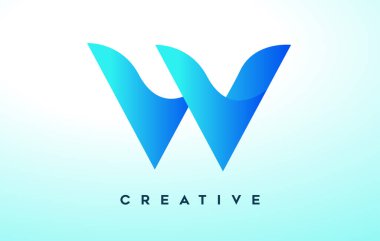 Mavili Harf Logosu Tasarımı Stylize Look ve Modern İş Kurumu Logosu Tasarımı