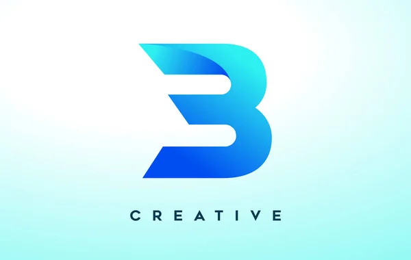Blue Lettre Logo Design Avec Look Stylisé Design Moderne Pour — Image vectorielle