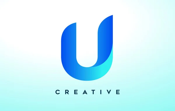 Μπλε Επιστολή Σχεδιασμός Λογότυπο Στυλιζαρισμένο Εμφάνιση Και Μοντέρνο Σχεδιασμός Για — Διανυσματικό Αρχείο