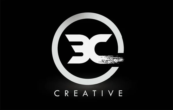 White Brush List Logo Design Kreatywne Szczotkowane Litery Ikona Logo — Wektor stockowy