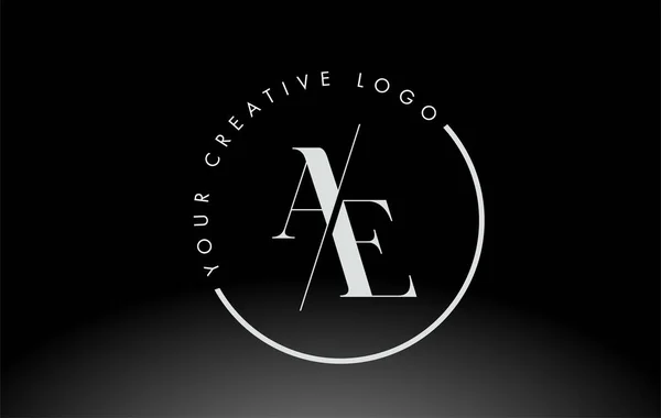 Diseño Logotipo Letra Serie Blanco Con Corte Interseccionado Creativo — Archivo Imágenes Vectoriales