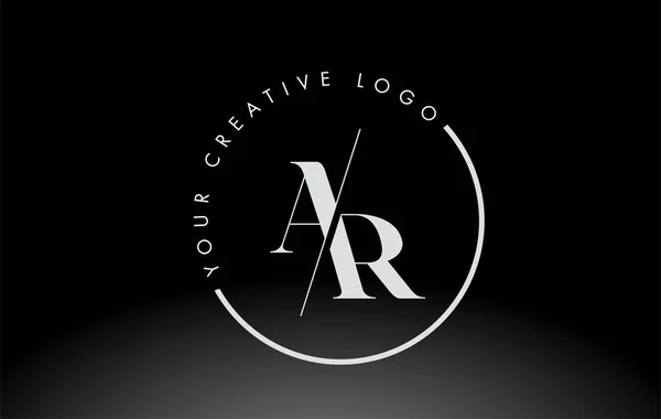 White Serif List Logo Design Creative Intersected Cut — Wektor stockowy