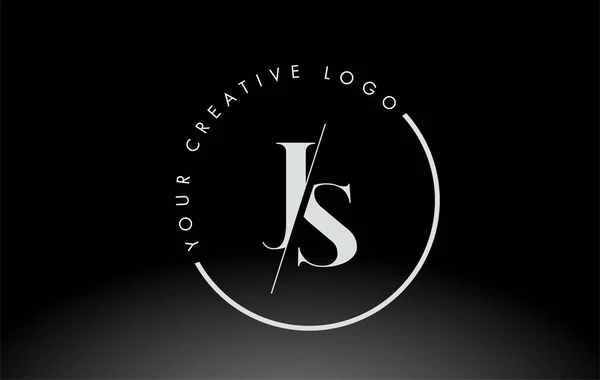 Білий Серійний Лист Дизайн Логотипу Креативним Інтерпретованим Вирізом — стоковий вектор