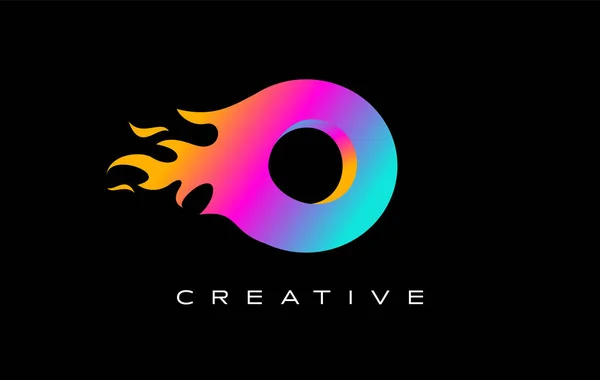Lettre Flame Logo Design Concept Lettrage Logo Incendie — Image vectorielle