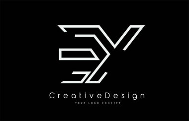 EY E Y Harf Logosu Beyaz Renkler Tasarımı.