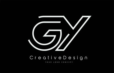 GY G Y Harf Logosu Beyaz Renkler Tasarımı.