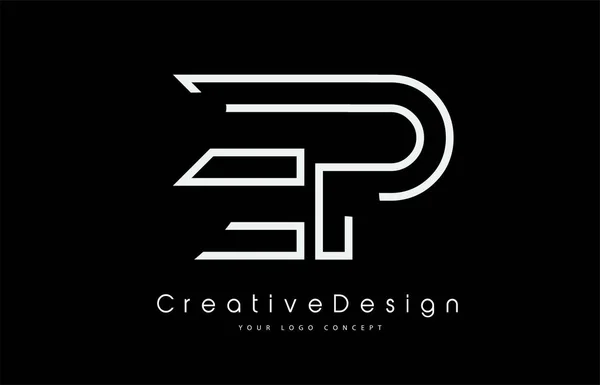 Carta Logo Design Cores Brancas — Vetor de Stock