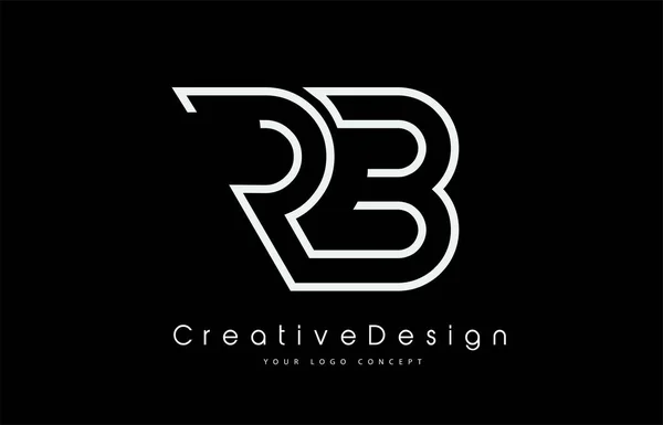 Brev Logotyp Design Vita Färger — Stock vektor