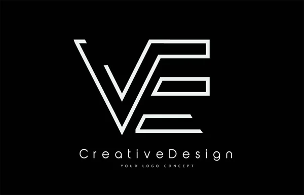 Diseño Del Logotipo Letra Colores Blancos — Vector de stock