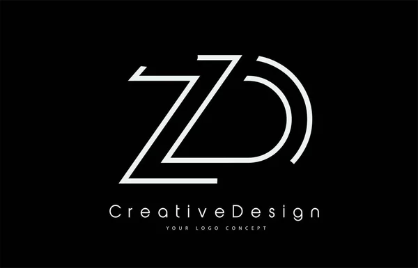 Letter Logo Design Witte Kleuren — Stockvector