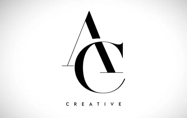 Lettre Artistique Logo Design Avec Police Serif Dans Les Couleurs — Image vectorielle