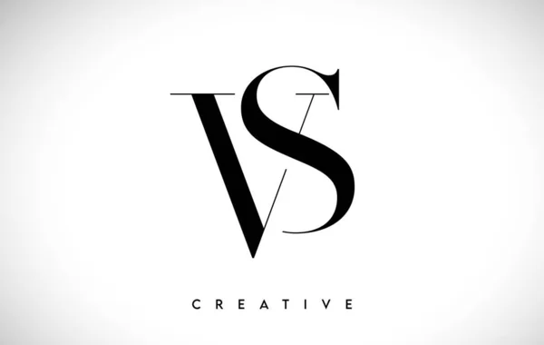 Artistic Letter Logo Design Serif Font Black White Colors Ilustracja — Wektor stockowy